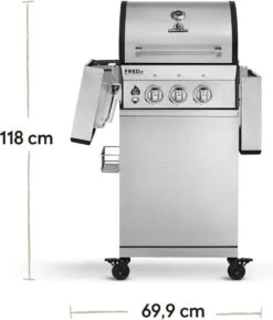 Burnhard Gas BBQ FRED JR. Deluxe - 2 Branders - Incl. Keramische Infraroodbrander & Afdekhoes - Deluxe -Babyproducten 1027x1200 1