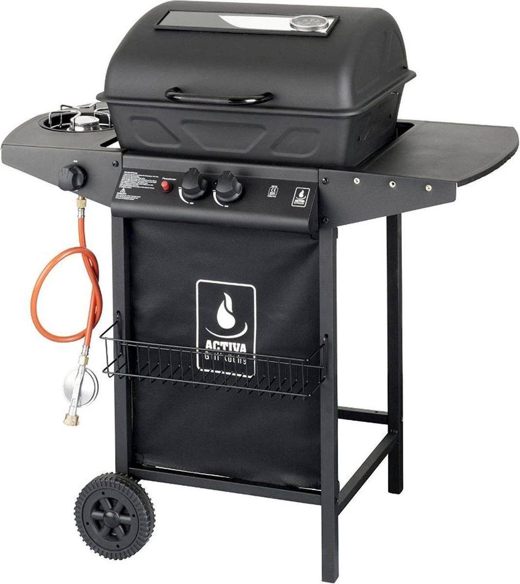 Halifax Gasbarbecue 5,5 KW - Buitenkeuken Met Lavasteen Grillplaat En Gaspit - 100x98 Cm 1 Halifax Gasbarbecue 5,5 KW - Buitenkeuken Met Lavasteen Grillplaat En Gaspit - 100x98 Cm