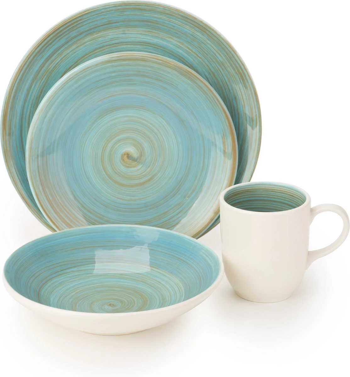 Cosy&Trendy Serviesset 24-delig Turbolino Blauw 1 Cosy&Trendy Serviesset 24-delig Turbolino Blauw