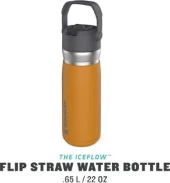 Stanley The IceFlow™ Flip Straw Water Bottle 0,65L - Thermosfles - Saffron -Babyproducten 1114x1200 2