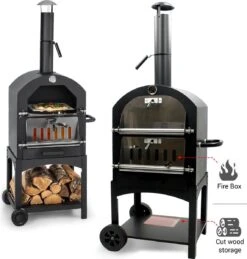 MaxxGarden Pizza Oven Buiten - Houtskool – Incl. Pizzasteen - 45x65x158cm -Babyproducten 1146x1200 1