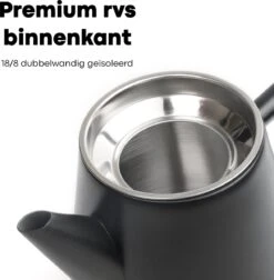Vatten® - Premium RVS Theepot - Incl. RVS Theefilter - 1L - Zwart - Dubbelwandig 8 Vatten® - Premium RVS Theepot - Incl. RVS Theefilter - 1L - Zwart - Dubbelwandig -Babyproducten 1175x1200 2