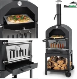 MaxxGarden Pizza Oven Buiten - Houtskool – Incl. Pizzasteen - 45x65x158cm -Babyproducten 1175x1200 3