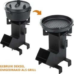 Dutch Mountains Gietijzeren Pannenset 7-delig - Dutch Oven – Braadpan - Grillpan - Hapjespan - Kookset In Houten Transportkist - Deksellifter - Brander -Babyproducten 1185x1200 5
