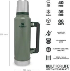 Stanley The Legendary Classic Bottle 1,40L - Thermosfles - Hammertone Green -Babyproducten 1194x1200 6