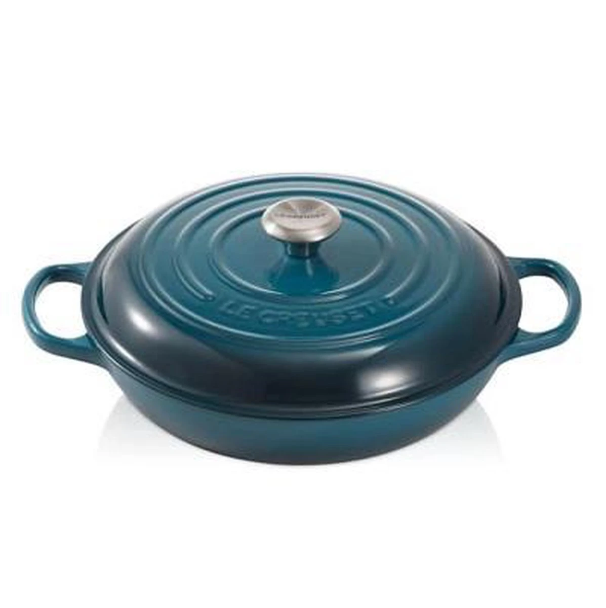 Le Creuset Braadpan Campagnard Signature Deep Teal - ø 30 Cm / 3.5 Liter 4 Le Creuset Braadpan Campagnard Signature Deep Teal - ø 30 Cm / 3.5 Liter - Afbeelding 4