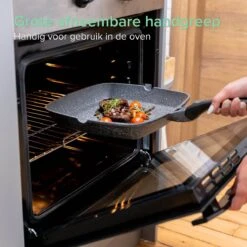 Coninx Grillpan 28CM - Steakpan - Afneembare Handgreep - PFAS-vrij - Grijs 15 Coninx Grillpan 28CM - Steakpan - Afneembare Handgreep - PFAS-vrij - Grijs -Babyproducten 1198x1200 8