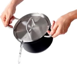 BK Q-linair Master Black Kookpannenset - 5-delig - Veilig Afgietsysteem - Inductie -Babyproducten 1200x1002