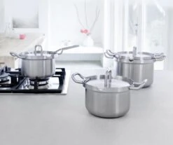 BK Q-linair Master RVS Pannenset - 5-delig - Veilig Afgietsysteem -Babyproducten 1200x1008