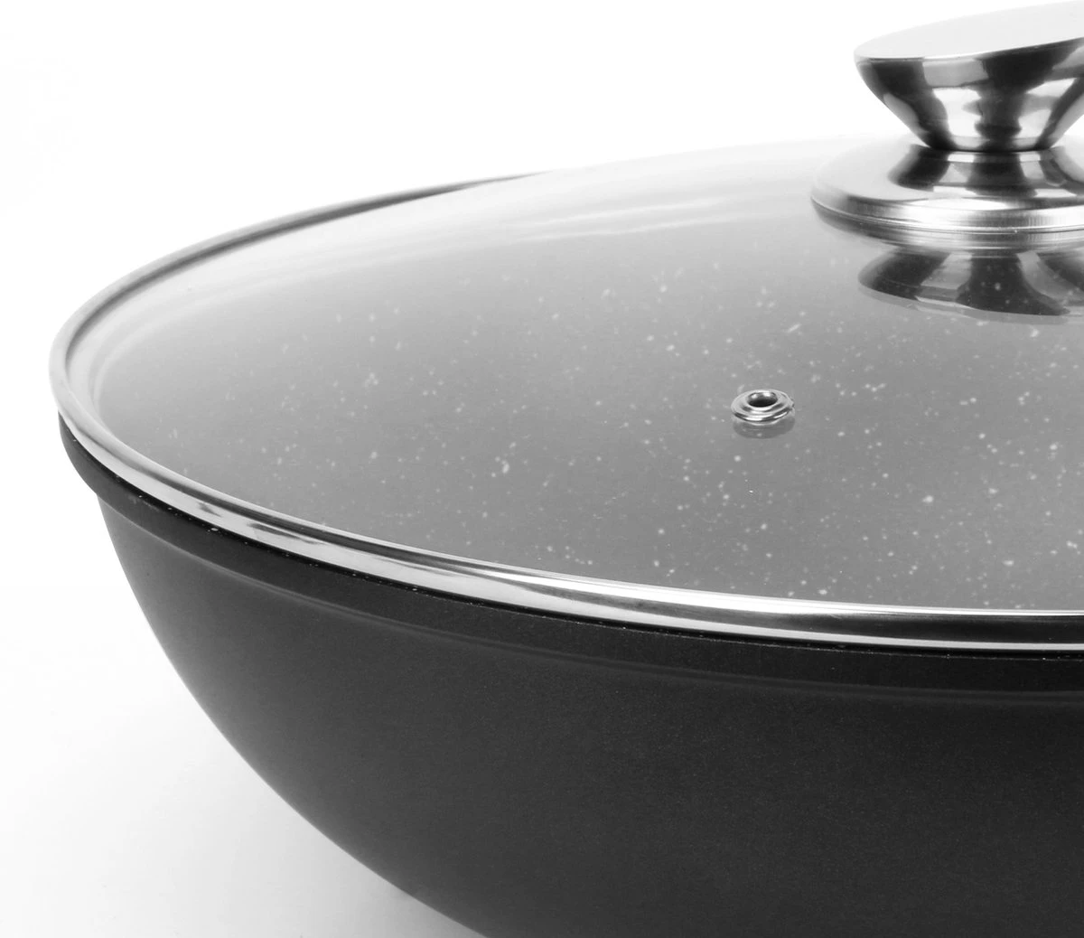 Swiss Pro+ - Marmeren Wokpan - Ø 32 Cm - Geschikt Voor Alle Warmtebronnen 3 Swiss Pro+ - Marmeren Wokpan - Ø 32 Cm - Geschikt Voor Alle Warmtebronnen - Afbeelding 3