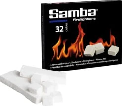 Samba Aanmaakblokjes Wit - Kerosine - 896 Stuks - Omdoos