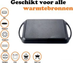 Kicinn Grillplaat - Gietijzer - Geëmailleerd - Incl. Accessoires - Ø 33 X 21.8 Cm (LxB) -Babyproducten 1200x1045