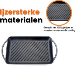 Kicinn Grillplaat - Gietijzer - Geëmailleerd - Incl. Accessoires - Ø 33 X 21.8 Cm (LxB) -Babyproducten 1200x1050