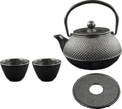 SakuraTea - Theepot Set - 4-delig - Gietijzer - Zwart - 0.8L - 2 Kopjes (100ml) 15 SakuraTea - Theepot Set - 4-delig - Gietijzer - Zwart - 0.8L - 2 Kopjes (100ml) -Babyproducten 1200x1068 1