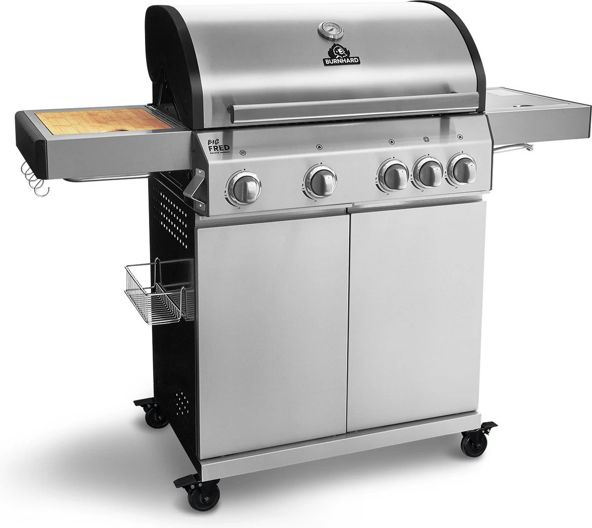 Burnhard Gas BBQ Big FRED Deluxe - 4 Branders - Incl. Keramische Infraroodbrander & Afdekhoes - Deluxe 12 Burnhard Gas BBQ Big FRED Deluxe - 4 Branders - Incl. Keramische Infraroodbrander & Afdekhoes - Deluxe - Afbeelding 12