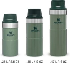 Stanley The Trigger-Action Travel Mug 0,25L - Thermosfles - Hammertone Green -Babyproducten 1200x1070 2