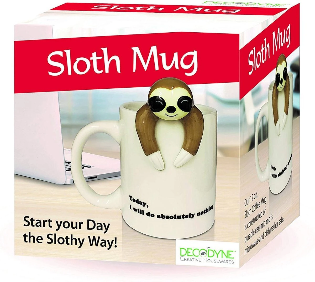 Decodyne Luiaard Luie Grappige Koffiemok, Grappige Cadeaus Voor Vrouwen En Mannen 35 Cl 5 Decodyne Luiaard Luie Grappige Koffiemok, Grappige Cadeaus Voor Vrouwen En Mannen 35 Cl - Afbeelding 5