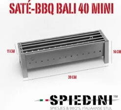 Spiedini Saté-bbq Bali 40 Mini - Kleine, Smalle Houtskoolbarbecue Met Horizontaal Rooster Voor Sate Of Andere Spiesjes - 40 Cm Lang, 11 Cm Breed, 14 Cm Hoog - Ideaal Voor Tuin- Of Open Haard, Of Balkon - Materiaal: Gealuminiseerd Ijzer 15 Spiedini Saté-bbq Bali 40 Mini - Kleine, Smalle Houtskoolbarbecue Met Horizontaal Rooster Voor Sate Of Andere Spiesjes - 40 Cm Lang, 11 Cm Breed, 14 Cm Hoog - Ideaal Voor Tuin- Of Open Haard, Of Balkon - Materiaal: Gealuminiseerd Ijzer -Babyproducten 1200x1086 1