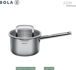 Sola Pannenset Juvia - 4 Delig - Ø 16,16,18,20 Cm - Zilver - RVS - Sandwichbodem -Babyproducten 1200x1110 1