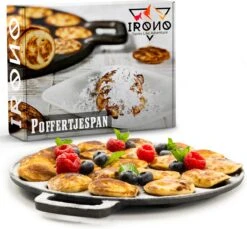 IRONO Poffertjespan Set - Incl. Doseerfles, Kwast En Vork - Poffertjespan Inductie En Electrisch - Poffertjesmaker 19 Poffertjes - Poffertjes Maken - Spuitfles - Cadeau Voor Mannen En Vrouwen -Babyproducten 1200x1113 2