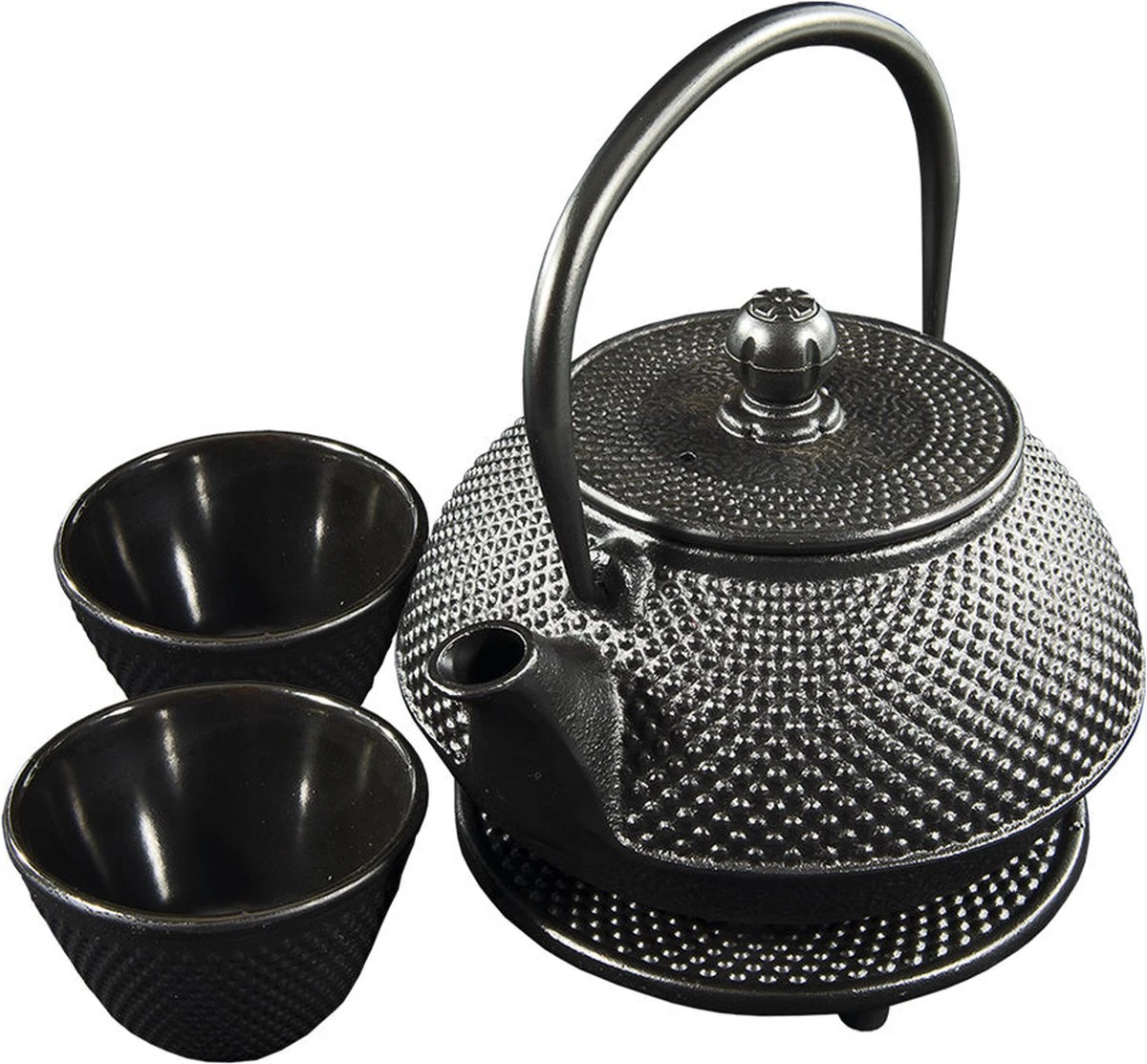 SakuraTea - Theepot Set - 4-delig - Gietijzer - Zwart - 0.8L - 2 Kopjes (100ml) 5 SakuraTea - Theepot Set - 4-delig - Gietijzer - Zwart - 0.8L - 2 Kopjes (100ml) - Afbeelding 5