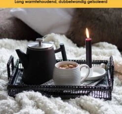 Silberthal - Theepot Met Filter - 1 L - RVS Dubbelwandig - Zwart - Cadeau -Babyproducten 1200x1123 1