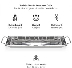 Blumtal BBQ Rek - Robuuste Roestvrijstalen Kippenpoot Rek - Voor 12 Poten - Kippengrillstandaard - Vaatwasmachinebestendig -Babyproducten 1200x1125 4