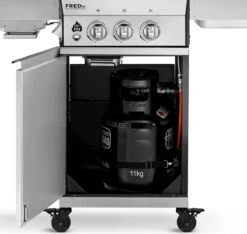 Burnhard Gas BBQ FRED JR. Deluxe - 2 Branders - Incl. Keramische Infraroodbrander & Afdekhoes - Deluxe -Babyproducten 1200x1135 3