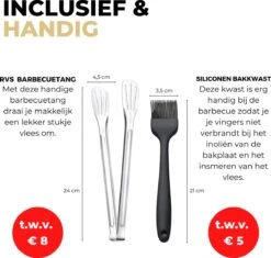 Ozocozy BBQ-ONE Houtskool Tafelbarbecue - Ø30 Cm- Zwart - Incl. Draagtas, Siliconen Bakkwast En RVS-Barbecuetang -Babyproducten 1200x1141 1