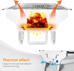 Uten - Houtskoolbarbecue - Opvouwbare Barbecue - Houtskoolbarbecues - Draagbare Camping Barbecue - 430 Roestvrij Staal Grill BBQ - 5-10 Persoon Tuin Buitenfeest - Zilver 15 Uten - Houtskoolbarbecue - Opvouwbare Barbecue - Houtskoolbarbecues - Draagbare Camping Barbecue - 430 Roestvrij Staal Grill BBQ - 5-10 Persoon Tuin Buitenfeest - Zilver -Babyproducten 1200x1152 3