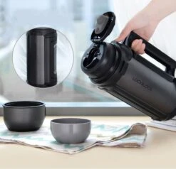 Lock&Lock Thermoskan - Isoleerkan - Thee En Koffie - Lekvrij - 1,5 Liter - RVS - Inklapbaar Handvat - Zwart -Babyproducten 1200x1155 11