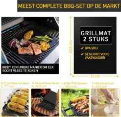 Saveur Royal® 35-delige Barbecue Gereedschapset In Roestvrij Staal - BBQ Grill Set Met Draagtas - Barbecuegerei-sets - Barbecue Accessoires Gereedschap - 35-delig -Babyproducten 1200x1162 5