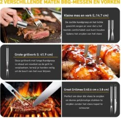 Saveur Royal® 35-delige Barbecue Gereedschapset In Roestvrij Staal - BBQ Grill Set Met Draagtas - Barbecuegerei-sets - Barbecue Accessoires Gereedschap - 35-delig -Babyproducten 1200x1170 2