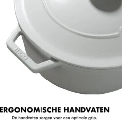 MOA Gietijzeren Braadpan - Inhoud 7,2 Liter - 30CM - Rond - Alle Warmtebronnen - Ook Voor Inductie - Gewicht 7,3 Kg - Wit - C30W 9 MOA Gietijzeren Braadpan - Inhoud 7,2 Liter - 30CM - Rond - Alle Warmtebronnen - Ook Voor Inductie - Gewicht 7,3 Kg - Wit - C30W -Babyproducten 1200x1181