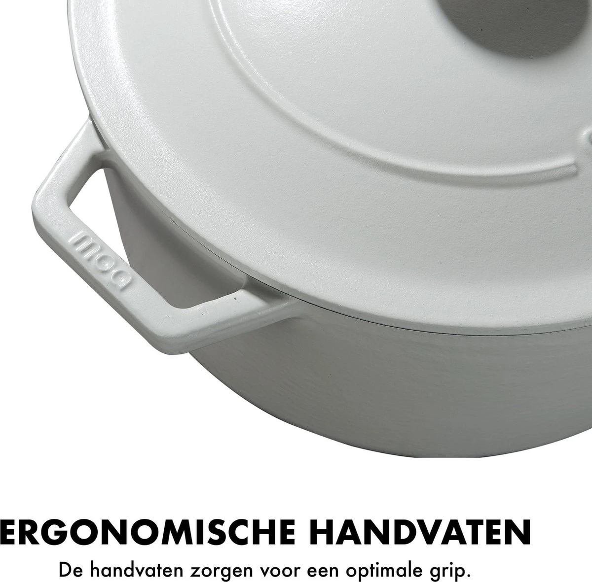 MOA Gietijzeren Braadpan - Inhoud 7,2 Liter - 30CM - Rond - Alle Warmtebronnen - Ook Voor Inductie - Gewicht 7,3 Kg - Wit - C30W 4 MOA Gietijzeren Braadpan - Inhoud 7,2 Liter - 30CM - Rond - Alle Warmtebronnen - Ook Voor Inductie - Gewicht 7,3 Kg - Wit - C30W - Afbeelding 4