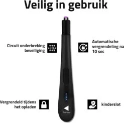 Oplaadbare Lange Elektrische Aansteker - Zwart - Duurzame Plasma Aansteker - Inclusief Cadeauverpakking - BBQ - Kaarsen 11 Oplaadbare Lange Elektrische Aansteker - Zwart - Duurzame Plasma Aansteker - Inclusief Cadeauverpakking - BBQ - Kaarsen -Babyproducten 1200x1190 4