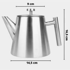 Castagnola Theepot Met Filter – Theekan – Theepot Dubbelwandig – Theepot Roestvrijstaal – Hoogwaardig RVS – 1 Liter – 5 Kopjes Thee – Zilver 8 Castagnola Theepot Met Filter – Theekan – Theepot Dubbelwandig – Theepot Roestvrijstaal – Hoogwaardig RVS – 1 Liter – 5 Kopjes Thee – Zilver -Babyproducten 1200x1195 4