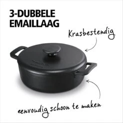 BRABANTIA THE DUTCH Gietijzeren Braadpan - Ø 28cm - MAT Zwart - Inductie 7 BRABANTIA THE DUTCH Gietijzeren Braadpan - Ø 28cm - MAT Zwart - Inductie -Babyproducten 1200x1200 106
