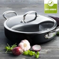 GreenPan Barcelona Infinity Pro Hapjespan Met Deksel 30cm - Zwart - Inductie - PFAS-vrij -Babyproducten 1200x1200 201