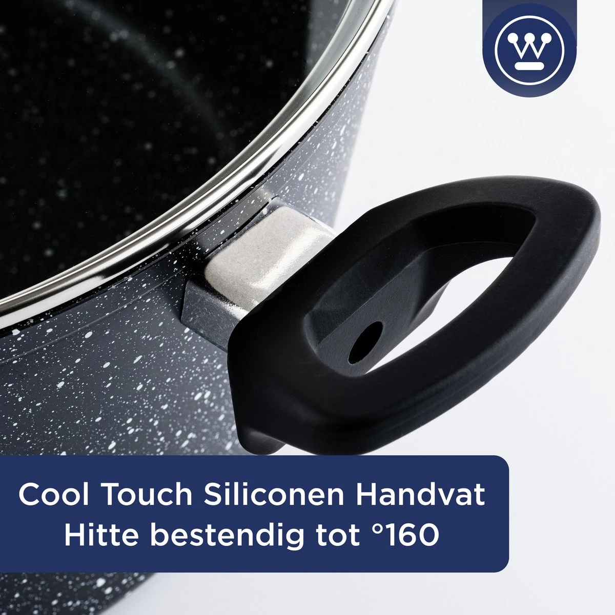 Westinghouse Hapjespan Inductie - Ø 32 Cm - Zwart Marmer - Met Deksel 4 Westinghouse Hapjespan Inductie - Ø 32 Cm - Zwart Marmer - Met Deksel - Afbeelding 4