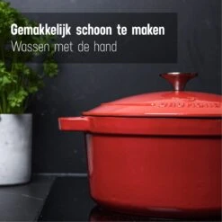 Daumonet Carême Rouge Gietijzeren Braadpan - Sudderpan Kersen Rood - Rond - Ø26 Cm - 4,4 Liter - PFAS & PFOA Vrij - Emaille - Geschikt Voor Alle Warmtebronnen - Elektrisch - Gas - Halogeen - Inductie - Keramisch - Vaatwasserbestendig 14 Daumonet Carême Rouge Gietijzeren Braadpan - Sudderpan Kersen Rood - Rond - Ø26 Cm - 4,4 Liter - PFAS & PFOA Vrij - Emaille - Geschikt Voor Alle Warmtebronnen - Elektrisch - Gas - Halogeen - Inductie - Keramisch - Vaatwasserbestendig -Babyproducten 1200x1200 367
