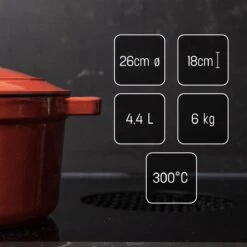 Daumonet Carême Rouge Gietijzeren Braadpan - Sudderpan Kersen Rood - Rond - Ø26 Cm - 4,4 Liter - PFAS & PFOA Vrij - Emaille - Geschikt Voor Alle Warmtebronnen - Elektrisch - Gas - Halogeen - Inductie - Keramisch - Vaatwasserbestendig 16 Daumonet Carême Rouge Gietijzeren Braadpan - Sudderpan Kersen Rood - Rond - Ø26 Cm - 4,4 Liter - PFAS & PFOA Vrij - Emaille - Geschikt Voor Alle Warmtebronnen - Elektrisch - Gas - Halogeen - Inductie - Keramisch - Vaatwasserbestendig -Babyproducten 1200x1200 369