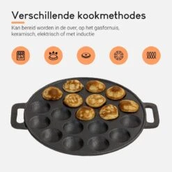 Ocina Poffertjespan – Combo Pack – 19 Poffertjes – Poffertjesmaker – Poffertjespan Inductie – Poffertjespan Electrisch – Gietijzeren Pan - Inclusief Doseerfles, Handvaten, 6x Poffertjesvorken En Invetkwast – Gratis Receptenboek 13 Ocina Poffertjespan – Combo Pack – 19 Poffertjes – Poffertjesmaker – Poffertjespan Inductie – Poffertjespan Electrisch – Gietijzeren Pan - Inclusief Doseerfles, Handvaten, 6x Poffertjesvorken En Invetkwast – Gratis Receptenboek -Babyproducten 1200x1200 445