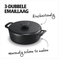 Brabantia The Dutch Braadpan - Matt Black - 28 Cm - Gietijzer -Babyproducten 1200x1200 453