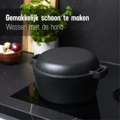 Daumonet Ducasse Gietijzeren Double Use Braadpan - Combi Sudderpan Zwart - 2-in-1 Bak- En Braadpan - PFAS & PFOA Vrij - Rond - Ø 26 Cm - 4,4 Liter - Emaille - Alle Warmtebronnen - Elektrisch - Gas - Halogeen - Inductie - Keramisch 14 Daumonet Ducasse Gietijzeren Double Use Braadpan - Combi Sudderpan Zwart - 2-in-1 Bak- En Braadpan - PFAS & PFOA Vrij - Rond - Ø 26 Cm - 4,4 Liter - Emaille - Alle Warmtebronnen - Elektrisch - Gas - Halogeen - Inductie - Keramisch -Babyproducten 1200x1200 513
