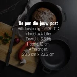 Daumonet Ducasse Gietijzeren Double Use Braadpan - Combi Sudderpan Zwart - 2-in-1 Bak- En Braadpan - PFAS & PFOA Vrij - Rond - Ø 26 Cm - 4,4 Liter - Emaille - Alle Warmtebronnen - Elektrisch - Gas - Halogeen - Inductie - Keramisch 18 Daumonet Ducasse Gietijzeren Double Use Braadpan - Combi Sudderpan Zwart - 2-in-1 Bak- En Braadpan - PFAS & PFOA Vrij - Rond - Ø 26 Cm - 4,4 Liter - Emaille - Alle Warmtebronnen - Elektrisch - Gas - Halogeen - Inductie - Keramisch -Babyproducten 1200x1200 516