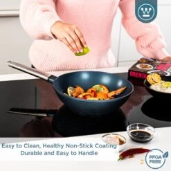 Westinghouse Performance Series - Wokpan Inductie - 28cm Luxe Wok Met Deksel - Blauw - Geschikt Voor Alle Warmtebronnen -Babyproducten 1200x1200 524
