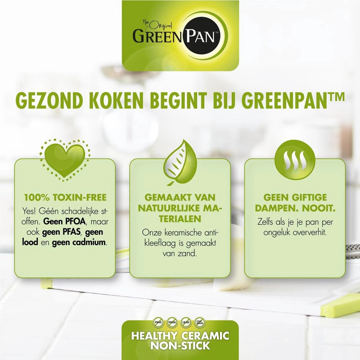 GreenPan Memphis Keramische Wokpan - Ø 28 Cm - PFAS-vrij 16 GreenPan Memphis Keramische Wokpan - Ø 28 Cm - PFAS-vrij - Afbeelding 16