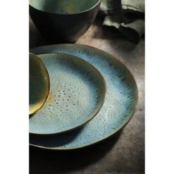 Palmer Serviesset Lotus Stoneware 6-persoons 24-delig Zwart Turquoise -Babyproducten 1200x1200 656