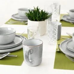 Excellent Serviesset - Servies - 16 Stuks - Aardewerk - Grijs -Babyproducten 1200x1200 684